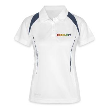 Égalité arc-en-ciel 1 - Polo respirant Femme - blanc/marine - Devant