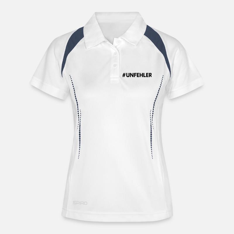 #Unfehler - Women's Polo breathable - white/navy