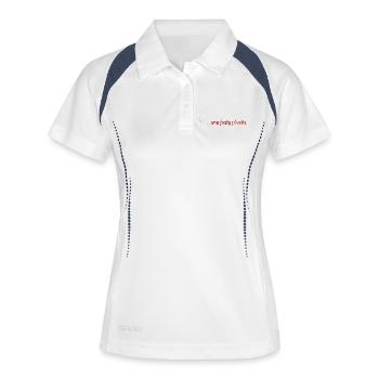 JUSTE RÉVOLTE - let's talk - Polo respirant Femme - blanc/marine - Devant