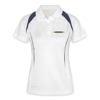 Malle 2026 Mallorca - Frauen Polo atmungsaktiv - Weiß/Navy - Vorne