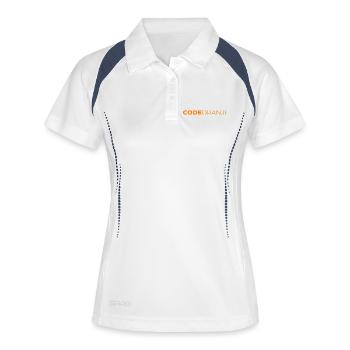 Code Oranje - Pays-Bas - Niederlande - Polo respirant Femme - blanc/marine - Devant