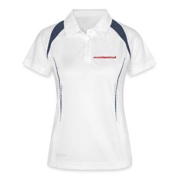 Funny Overstimulated Stressed Mum Introvert - Women's Polo breathable - white/navy - Front
