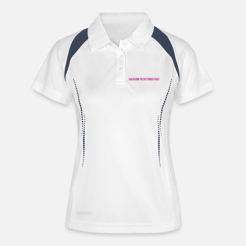 Galactic Cat Vibes - Women's Polo breathable - white/navy