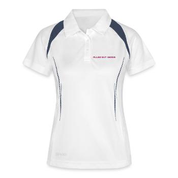 Alles gut genug / Lustiges T-Shirt für jeden Tag - Frauen Polo atmungsaktiv - Weiß/Navy - Vorne
