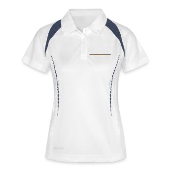 Deutschland Linie - Frauen Polo atmungsaktiv - Weiß/Navy - Vorne