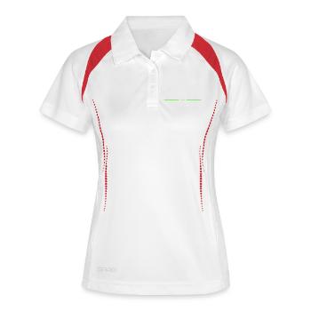 Sterne Linie - Frauen Polo atmungsaktiv - Weiß/Navy - Vorne