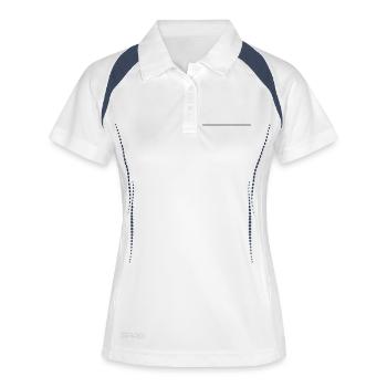 Icône de ligne - Polo respirant Femme - blanc/marine - Devant
