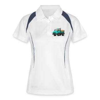 I Mog di 2 - Frauen Polo atmungsaktiv - Weiß/Navy - Vorne