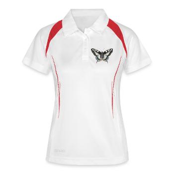 hand drawn swallowtail butterfly - Women's Polo breathable - white/navy - Front