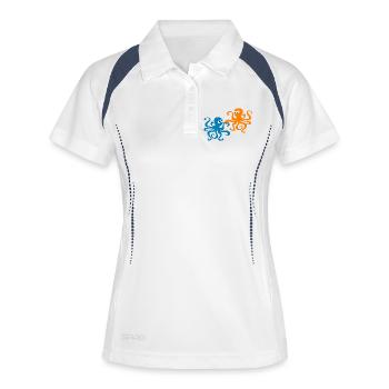 Octopus Valentine’s Day Comic Sea Octopus Enfant - Polo respirant Femme - blanc/marine - Devant