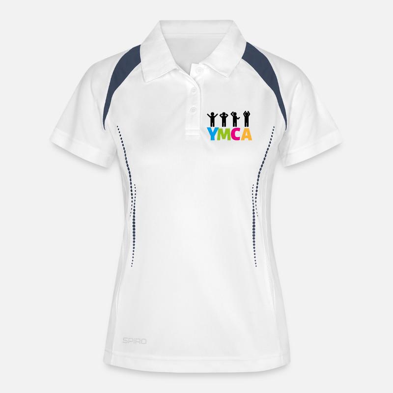 YMCA - Women's Polo breathable - white/navy