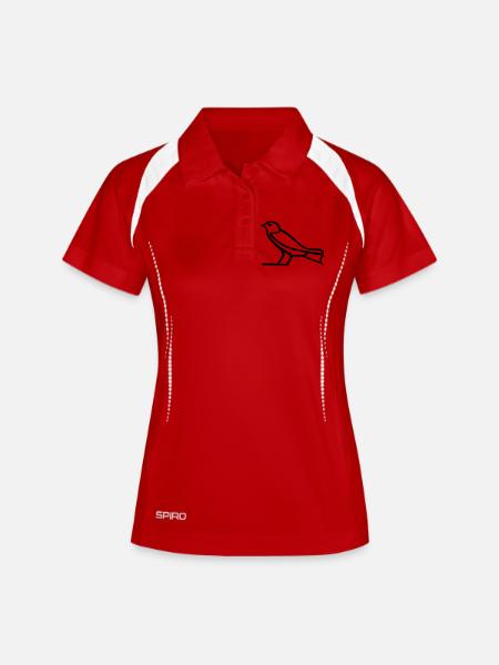 Bird hieroglyph - Women's Polo breathable - white/navy