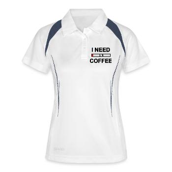 I Need Coffee low energy - Women's Polo breathable - white/navy - Front