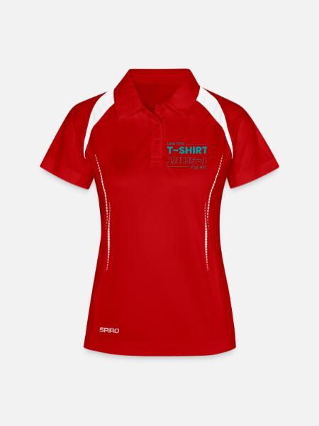 T _SHIRT - Women's Polo breathable - white/navy