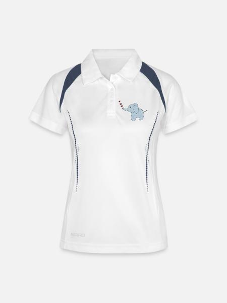 Elephant Elephant Skin - Women's Polo breathable - white/navy