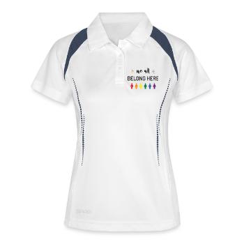 Pride Month - We All Belong Here - Women's Polo breathable - white/navy - Front