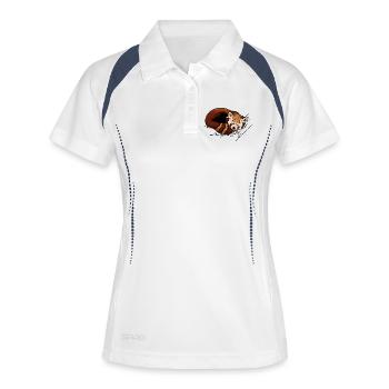 Red panda - Women's Polo breathable - white/navy - Front