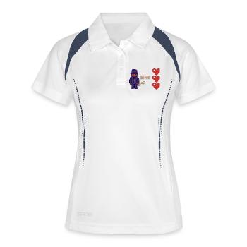 game love - Polo respirant Femme - blanc/marine - Devant