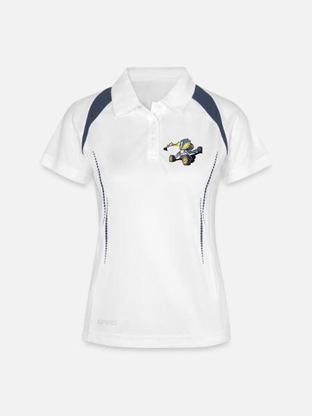 Walking excavator, climbing is his passion - Women's Polo breathable - white/navy