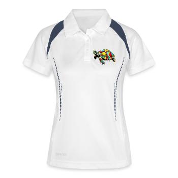 Tortue - Polo respirant Femme - blanc/marine - Devant