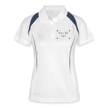 FATHER'S DAY. HAPPY FATHER'S DAY. DAD. HAPPY BIRTHDAY. - Women's Polo breathable - white/navy - Front