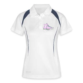 S’habiller avec style et personnalité converses tennis - Polo respirant Femme - blanc/marine - Devant