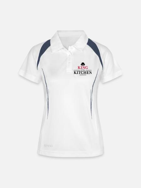 Men's Cooking Apron - Women's Polo breathable - white/navy