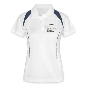 ingénieur - Polo respirant Femme - blanc/marine - Devant