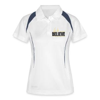We Believe Lettering - Women's Polo breathable - white/navy - Front