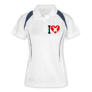 I Love Beer - Women's Polo breathable - white/navy - Front
