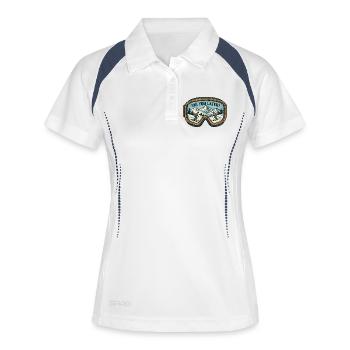 Lunettes de ski – À bientôt ! - Polo respirant Femme - blanc/marine - Devant