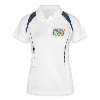 Graffiti Crazy Color Explosion - Polo respirant Femme - blanc/marine - Devant