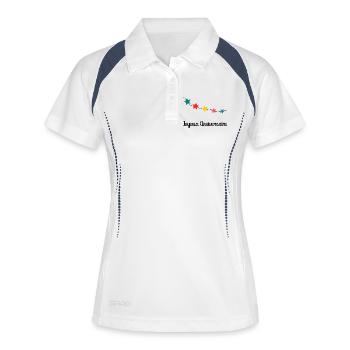 ALLES GUTE ZUM GEBURTSTAG. ALLES GUTE ZUM GEBURTSTAG. JAHRESTAG. - Frauen Polo atmungsaktiv - Weiß/Navy - Vorne