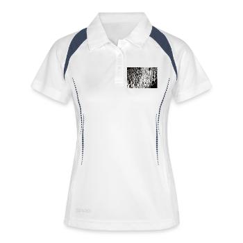 Lichtspiele 4 - Frauen Polo atmungsaktiv - Weiß/Navy - Vorne