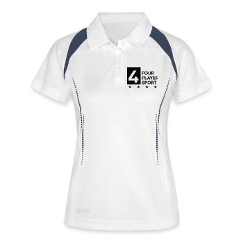 4 Équipe sportive à quatre joueurs Tenue Padel Tennis - Polo respirant Femme - blanc/marine - Devant
