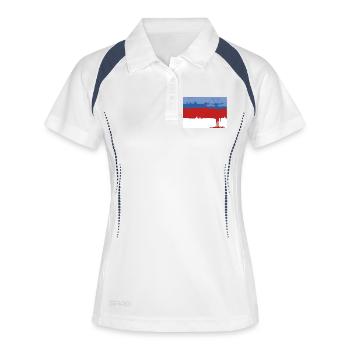 ŁUŽICA KRAWI - BRUNICA - Women's Polo breathable - white/navy - Front