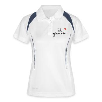 Planification de vie plaisir indulgence - Polo respirant Femme - blanc/marine - Devant