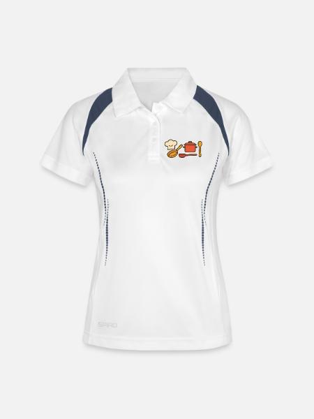 Chef with passion – cuisine love enjoyment - Women's Polo breathable - white/navy