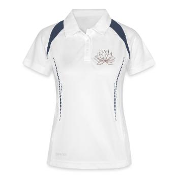 lotus flower - Women's Polo breathable - white/navy - Front