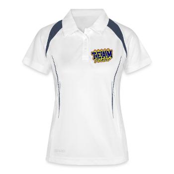 Team Mitglied - Frauen Polo atmungsaktiv - Weiß/Navy - Vorne