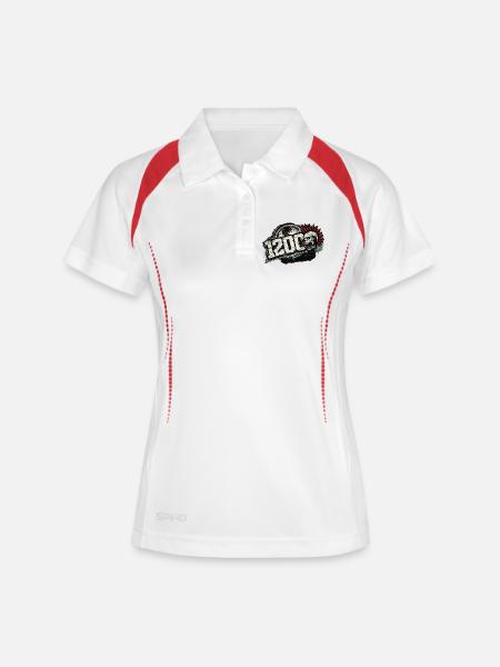 1200_Punk - Polo respirant Femme - blanc/marine