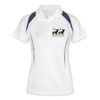Cerf - Polo respirant Femme - blanc/marine - Devant