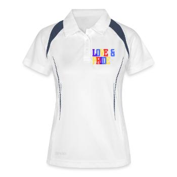 Love and Pride Rainbow - Women's Polo breathable - white/navy - Front