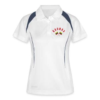 Kaunas Crossed Lithuanian Flags - Women's Polo breathable - white/navy - Front