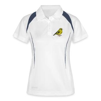 Oiseau Pintard - Polo respirant Femme - blanc/marine - Devant
