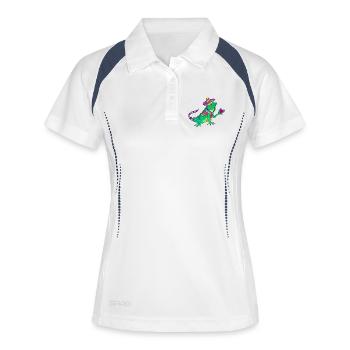 Loving iguana with sombrero and heart - Women's Polo breathable - white/navy - Front