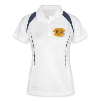 Unendliches Liebesleben - Frauen Polo atmungsaktiv - Weiß/Navy - Vorne
