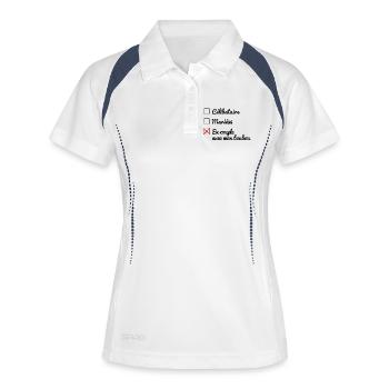 Statut matrimoniale boubou - 07 - Polo respirant Femme - blanc/marine - Devant