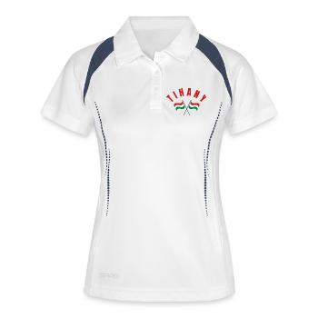 Tihany Crossed Hungarian Flags  - Women's Polo breathable - white/navy - Front