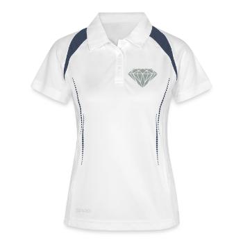 Diamant - Polo respirant Femme - blanc/marine - Devant